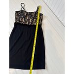 Muse Black & Nude Lace Bodice Boned Sweetheart Neck Bodycon Mini Dress Size 2 Photo 4
