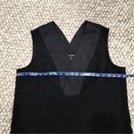 Banana Republic  Cross Dress Tunic Size Large Black, Satin trim neck & bottom Photo 4