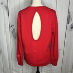 Victoria's Secret Sport Red Pullover Sweatshirt Keyhole Open Back High Low Sz XS Photo 5