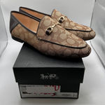 Coach NWB  Haley Loafer brown logo size 8 women’s flat slip on loafer leather Photo 0