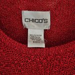 Chico's Women's size 3 / Lg Red French Crew Tank Sleeveless Blouse | Bay Shirt Photo 4