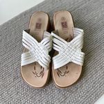 Vintage Faded Glory White Leather Huarache Wood Wedge Sandals Size 8 Photo 9