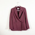 Everlane The Drapey Blazer Burgundy Maroon Size 4 Photo 5