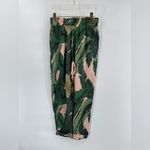 Beach Riot  Avery Palm Print Crop Pants Women’s M Pink Green Tropical Resort Photo 4