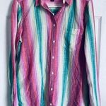 J.Crew Classic-fit shirt in rainbow stripe NWT size 10 linen cotton blend Photo 0