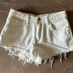 SheIn White Denim Shorts Photo 3