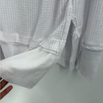 Free People We The Thermal WaffleKnit Oversized White LongSleeve Shirt Medium Photo 11