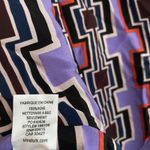 Trina Turk  Tank Top Medium Faux Wrap Silk Purple Red Abstract Print Racerback Photo 6