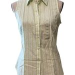 IZOD  small womens tank celery sleeveless button down spot left side see pic NWT Photo 0
