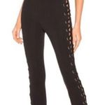 Lovers + Friends Revolve Black Lace Up Pants Leggings Faux Suede Photo 6