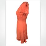 Forever 21 NWT  Deep V Neck Smocked Rust Orange Sundress Dress Small Photo 3