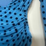 Lovers + Friends  Blue and Black Dotted Bodysuit Photo 1