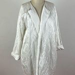 Eileen Fisher Organic Cotton Satin Steel Coat in Ivory Photo 0