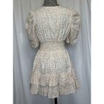 Cleobella  Sadie Mini Dress Women Small Peach Floral Ruffle 100% Cotton Photo 7