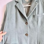 LL BEAN Jacket Blazer Wool Cashmere Modest Classic Light Blue Sz 8R Photo 2