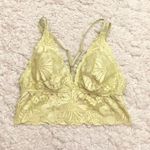 Aerie Sunflower Lace Padded Plunge Bralette Kitchy Mist Yellow Medium Photo 0