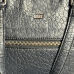 DKNY  Black Faux Leather Tote Bag Shoulder Crossbody Zippered Work Purse Photo 2