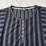 Lucky Brand Striped Cap Sleeve Tunic Shirt Dress Size Medium Tie Waist Nautical Photo 6