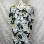 Torrid Floral Stretch Mesh Crew Neck Ruched Short Sleeve Top Size 3X NWT Photo 9