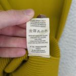 FRNCH  Paris Ribbed Knit‎ Midi Dress Cotton Blend Button Front Gold Mustard Photo 7