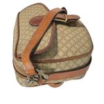 CELINE Brown Macadam Triumph Single Flap Crossbody Shoulder Bag Authentic Photo 2