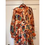 Flying Tomato NEW Women’s Size 1X midi dress Colorful orange Retro Pattern Belt Photo 8