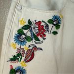 Melissa McCarthy White Floral Embroidered Jeans SZ:14W Photo 3