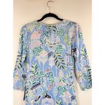 Lilly Pulitzer Blue Jessalynne Romper Wrap Mini Floral Ruffle Stretch Size M Photo 9