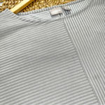 Chico's Chico’s Rib Jacquard Dolman Tee Textured Stripe 3/4 Sleeve Top Size 3 Photo 7