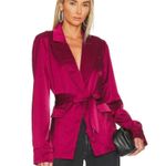 Paige NWT Havenn Tie Waist Satin Blazer Photo 5