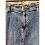 st. john's bay  Women's Blue Denim Cotton Straight Pull On Casual Jeans Skirt 16 Photo 3