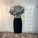 Trina Turk silk blouse black pencil skirt sheath dress Photo 4