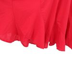NWT Luna Luz Ruffle Asymmetrical Hem Red Cotton Maxi Skirt M Size M Photo 2