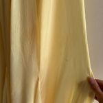 David's Bridal David’s Bridal Strapless Crinkle Chiffon Dress Godets, Style#F14865-ButterYellow Photo 13