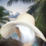 ALDO  gorgeous natural straw wide brim sun hat!! Photo 2