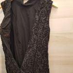 Free People {4}  Black Night Queen Floral Lace Collar Neck Cocktail Dress Photo 6