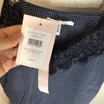 Avec Les Filles New NWT  Blue polka dot Camisole with Black Lace Photo 2