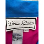 Diane Gilman Vintage 2X Vibrant Parrot & Jungle Sequin Silk Shirt Blouse Photo 3