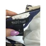 White House | Black Market WHBM Navy Black Floral Colorblock Skirt Size 4 Photo 4
