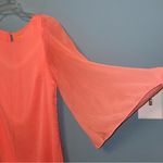 Alice + Olivia  Odette Flutter-Sleeve Dress in Papaya Size XS Photo 3