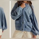 Free People NWOT  We The Free Cute In This Cardi - dusty blue - Small *IR* Photo 5