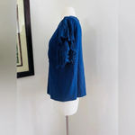 Anthropologie  Forever That Girl Eyelet Tee in Navy Size Large Photo 5