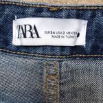ZARA NWT Women's The High Rise Straight Medium Wash Blue Denim Jeans Photo 11