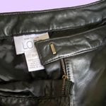 Loft Ann Taylor  Black leather straight leg pants 🔥 Photo 2