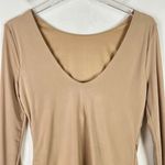NWT 21 Saints Long Sleeve Scoop Back Top Stretch Light Nude Size Large L NEW Photo 5
