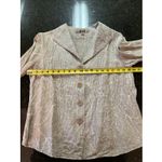 Flax  Linen Jacket Blazer Sz Sm Womens Beige White Buttons Lightweight Beachy Photo 5