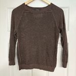 EXPRESS Brown Shimmer Open Knit Sweater Size Small Photo 0