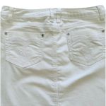 Roz & Ali Jean Skirt White Denim Jean Mini Skirt Size 4 Photo 6