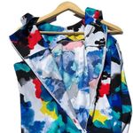 Mario Serrani Italian Shift Dress Blue Floral Watercolor Print Size 14 New Photo 10