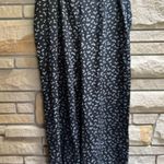 VETTA Capsule Black Ditsy Floral Wide Leg Trouser Pants Size 16 Made USA Tencel Photo 3